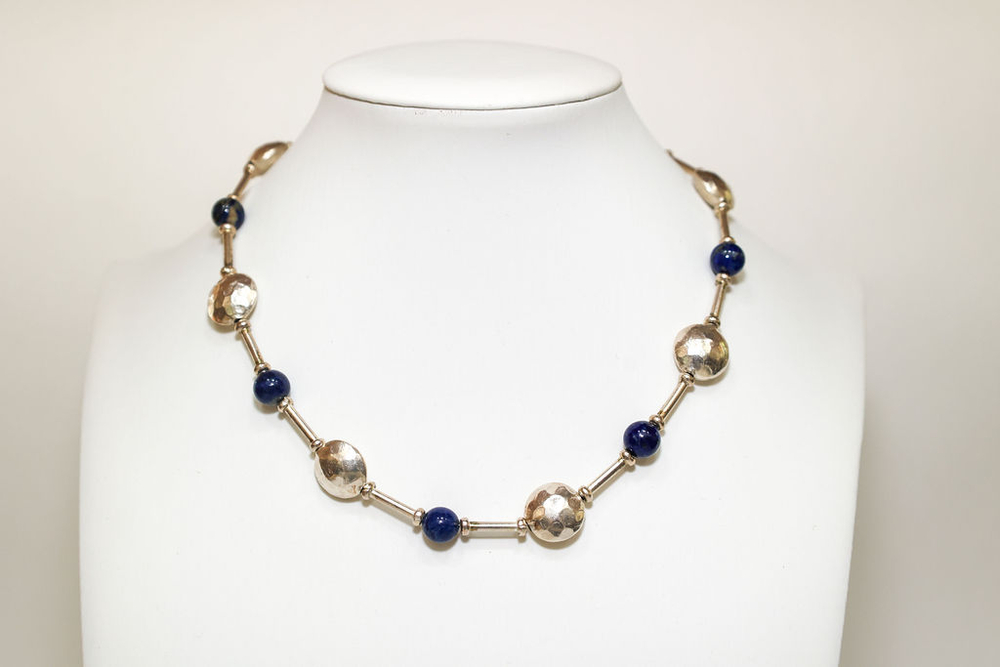 Lapis Luzuli and Hilltribe Silver Aurora